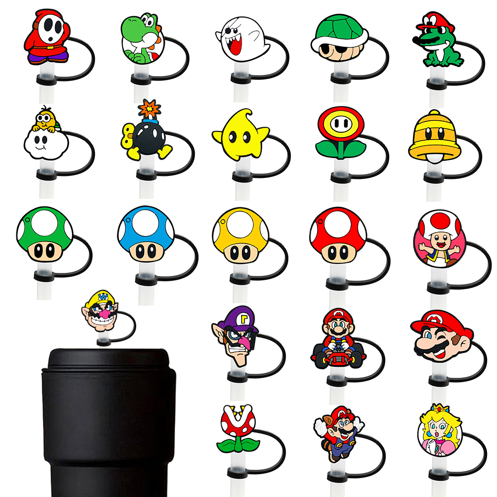 Party Games App - 1-25pcs Game Cartoon Straw Cover Cap