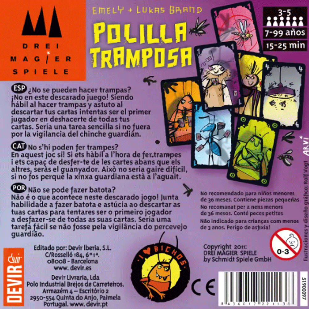 Party Games Juegos De Mesa - Cheating Moth Spanish Card Game For