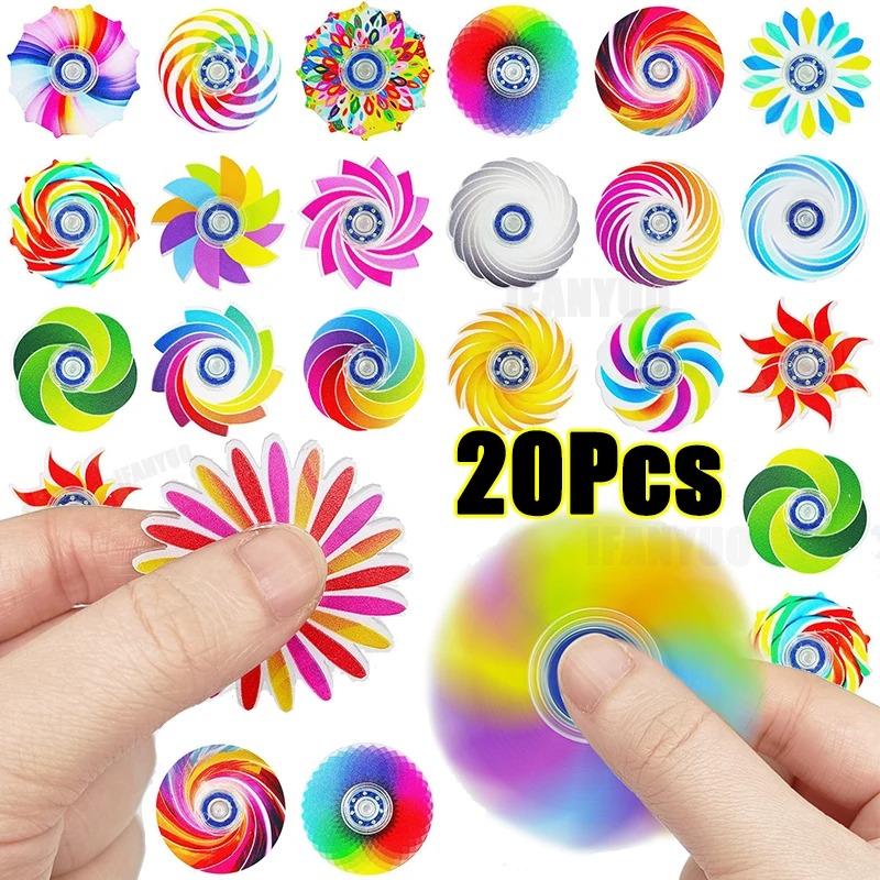 Party Games Adult Birthday - 5-20Pcs Mini Ranbow Fidget Spinner Stress