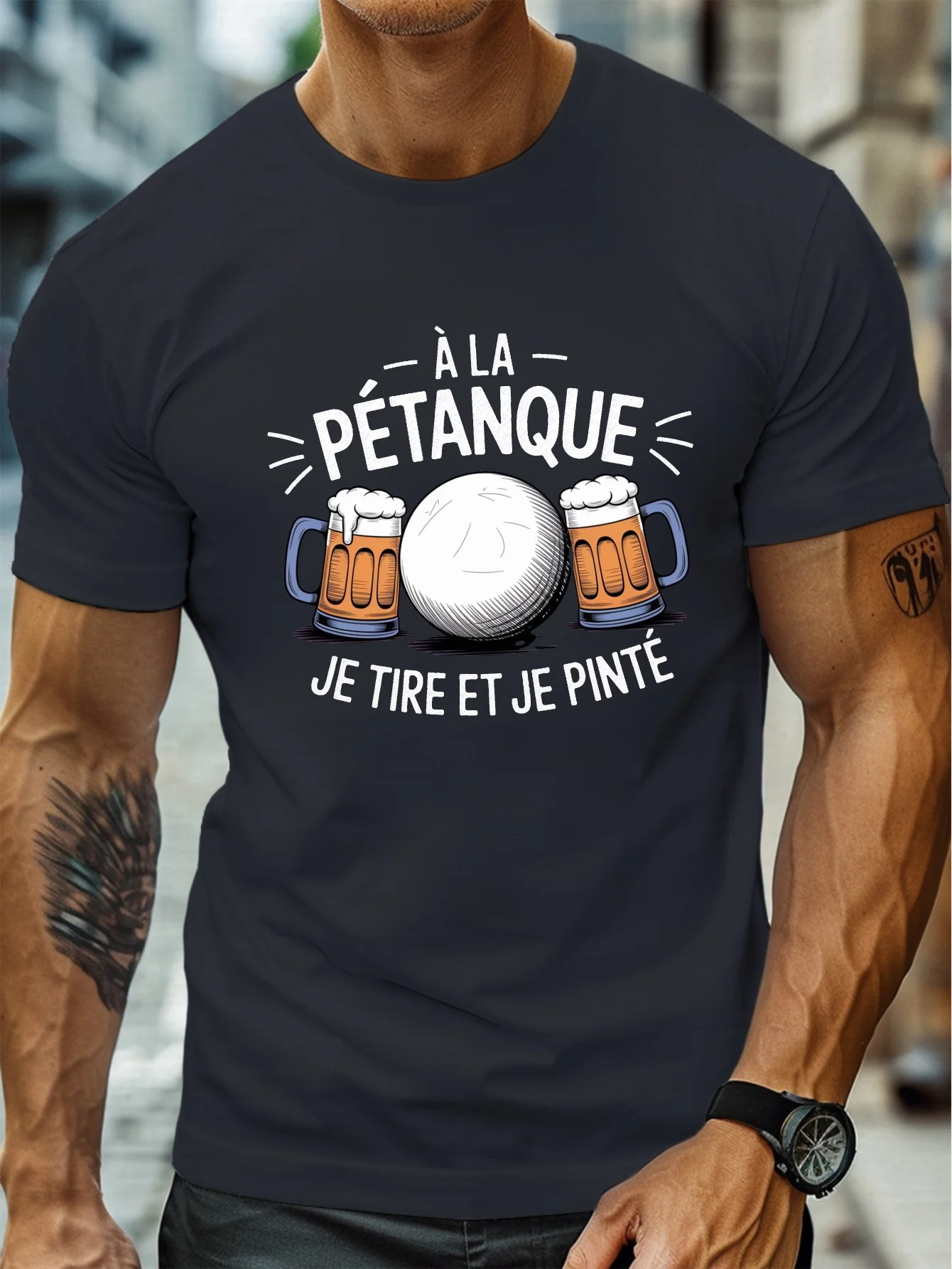 Fashion Men's Pétanque Beer Fu - Party Games Quotes recension och pris