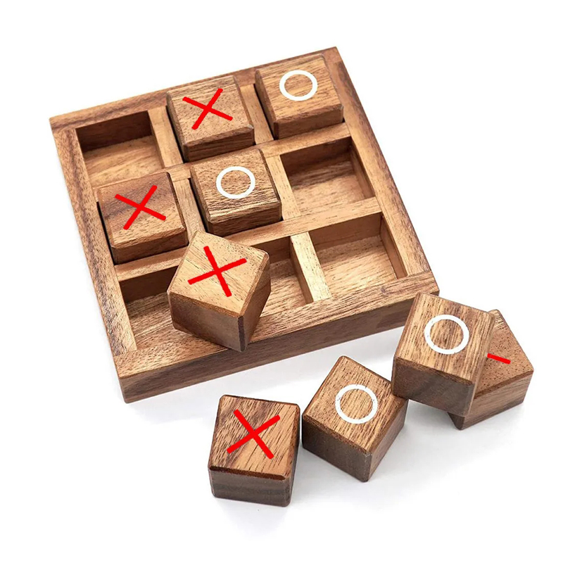 Wooden Tic Tac Toe Board Game  - Party Games Juegos De Mesa recension och pris