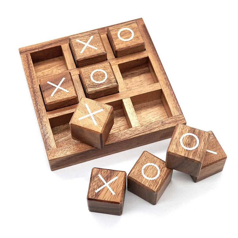 Wooden Tic Tac Toe Board Game  - Party Games Juegos De Mesa recension och pris