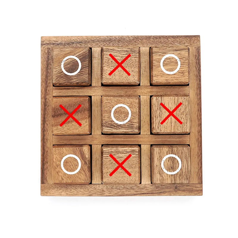 Wooden Tic Tac Toe Board Game  - Party Games Juegos De Mesa recension och pris