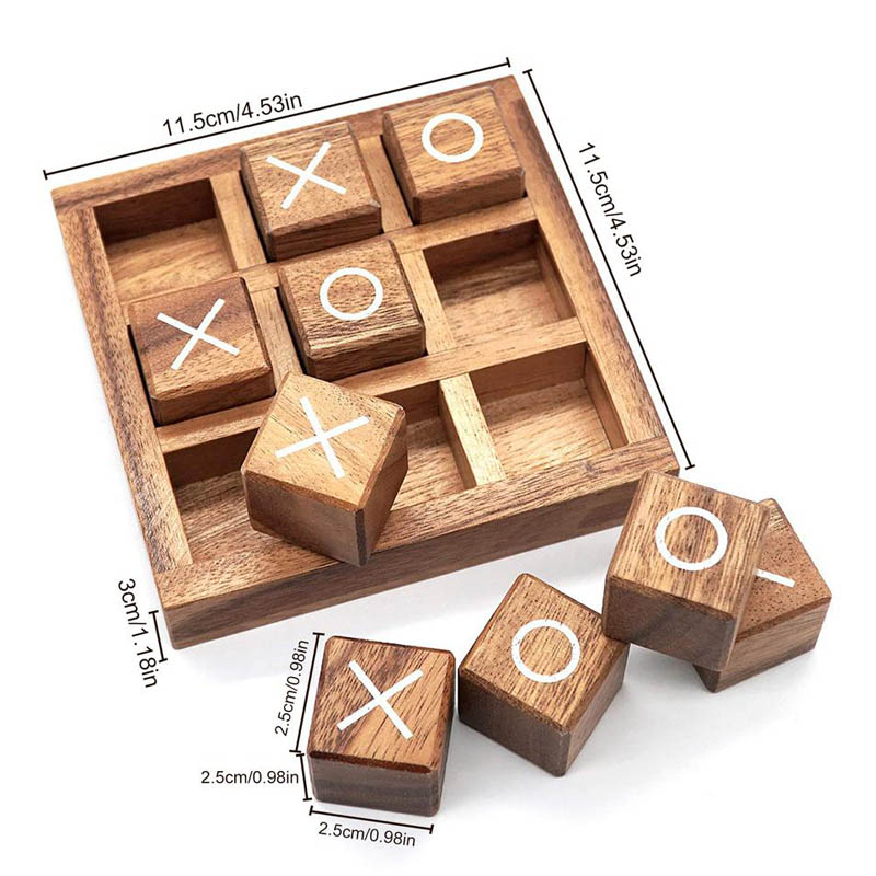 Wooden Tic Tac Toe Board Game  - Party Games Juegos De Mesa recension och pris