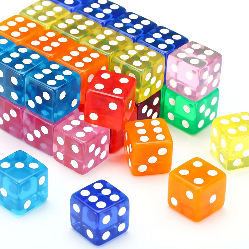 12PCS 16MM Transparent Dice Fo - Party Games Juegos De Mesa recension och pris