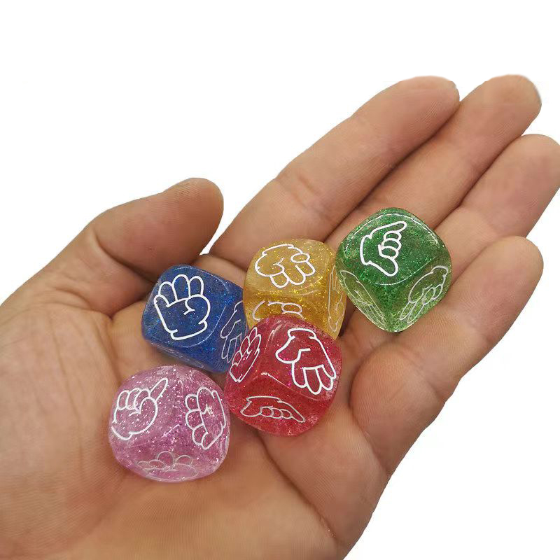 10PCS Glitter Dice 6 Sided 20M - Party Games Juegos De Mesa recension och pris