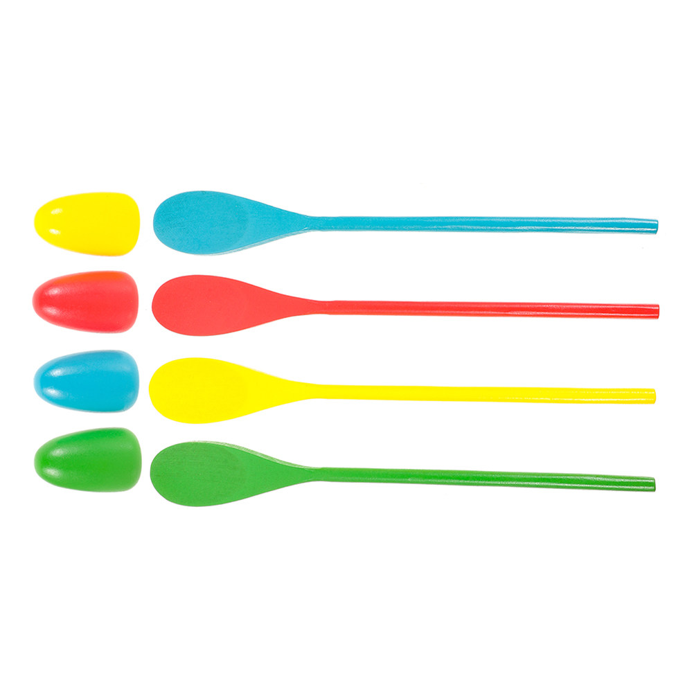 4Sets Wood Balance Egg Spoon S - Party Games Physical recension och pris